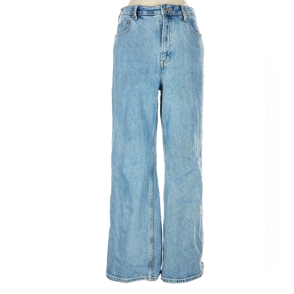 Everlane Way High Wide Leg Flare Denim Jeans 29R Organic Cotton